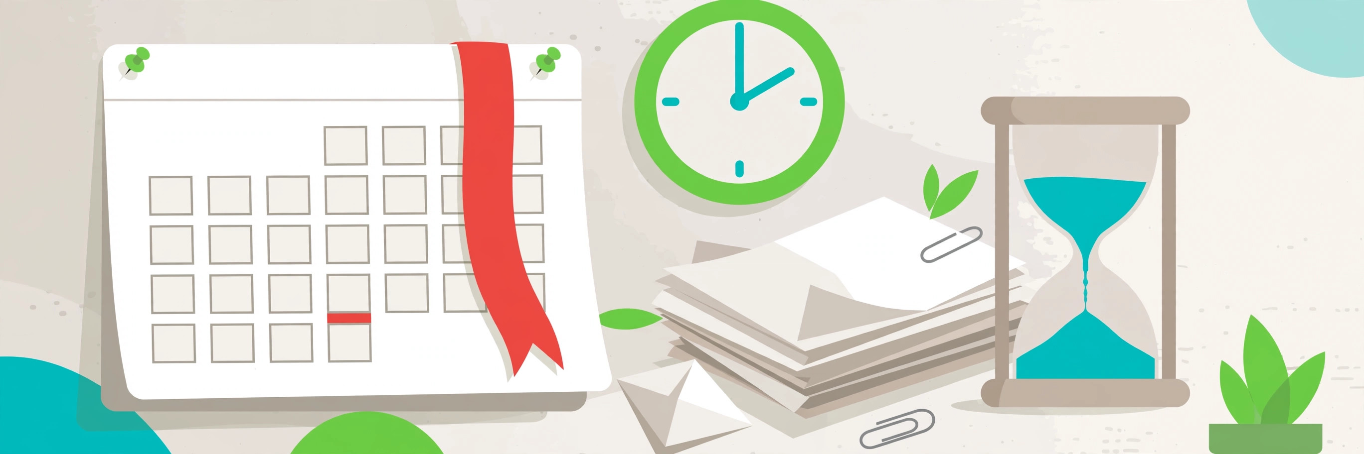 Calendario y reloj marcando la fecha límite del 15 de octubre